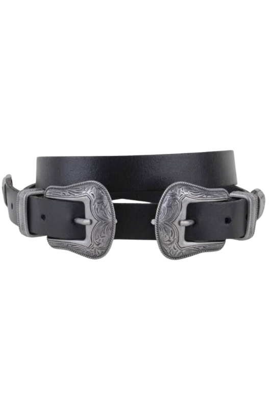 Western Double Buckle Belt – StockandBelle display picture 1