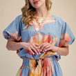 Load image into Gallery viewer, Blossom Crop Top- Blue
