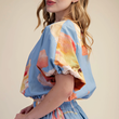 Load image into Gallery viewer, Blossom Crop Top- Blue
