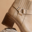 Load image into Gallery viewer, The Jayden Moto Bootie - Khaki
