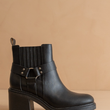 Load image into Gallery viewer, The Jayden Moto Bootie - Black
