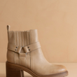 Load image into Gallery viewer, The Jayden Moto Bootie - Khaki
