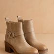 Load image into Gallery viewer, The Jayden Moto Bootie - Khaki
