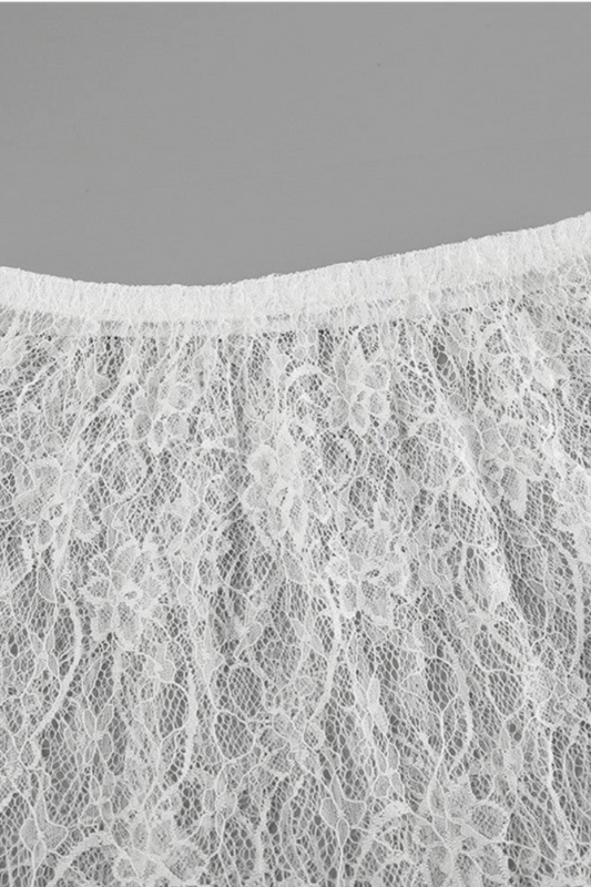 Blaire Lace Midi Skirt - White