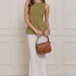 Load image into Gallery viewer, Polly Peplum Top - Olive
