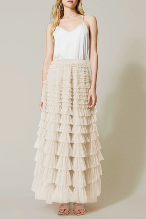 Eliza Tulle Maxi - Beige