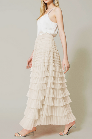 Eliza Tulle Maxi - Beige