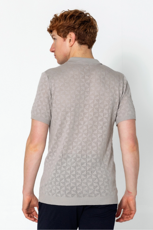 Garrison Knit Polo - Grey<br>***Last One***