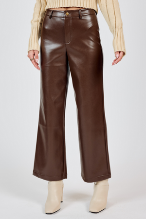 Vision Leather Pant - Brown