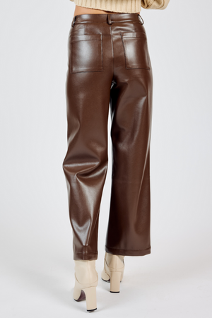 Vision Leather Pant - Brown