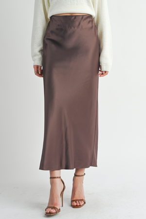 Virginia Satin Maxi - Chocolate