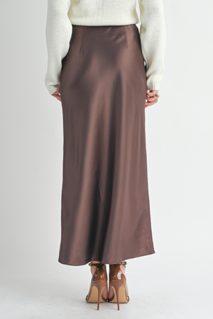 Virginia Satin Maxi - Chocolate