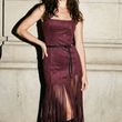 Load image into Gallery viewer, Olivia Suede Fringe Midi Dress
