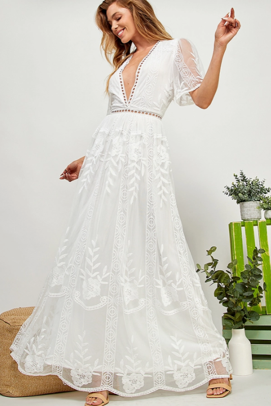 Elvina Maxi Dress - White