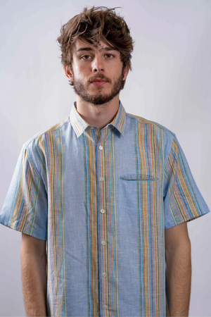 Multicolor Linen Stripe Shirt