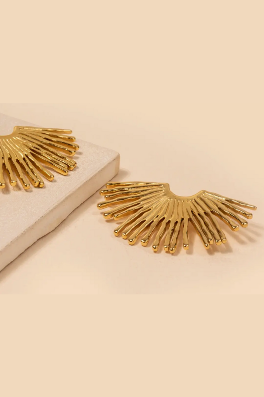 Sunburst Steel Earrings