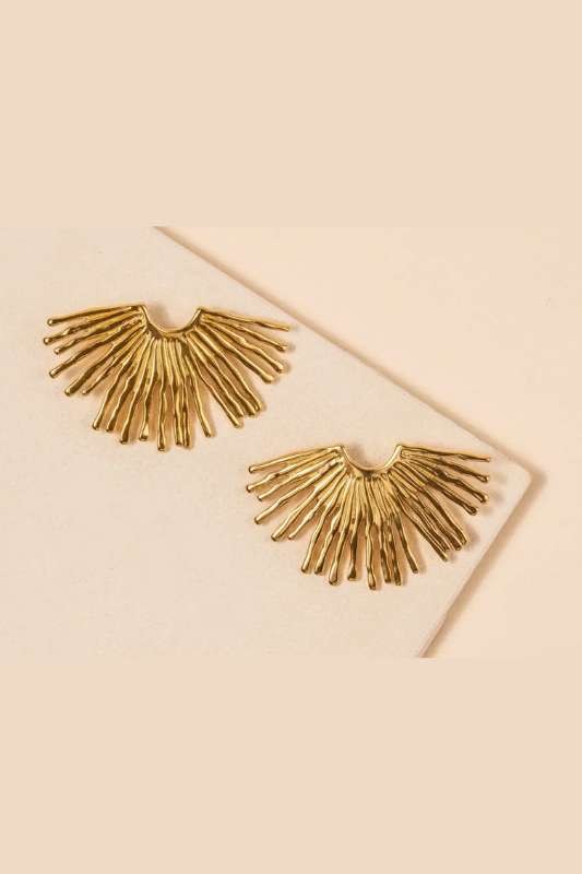 Sunburst Steel Earrings