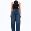 Load image into Gallery viewer, Sammie Barrel Jeans - Dark Denim
