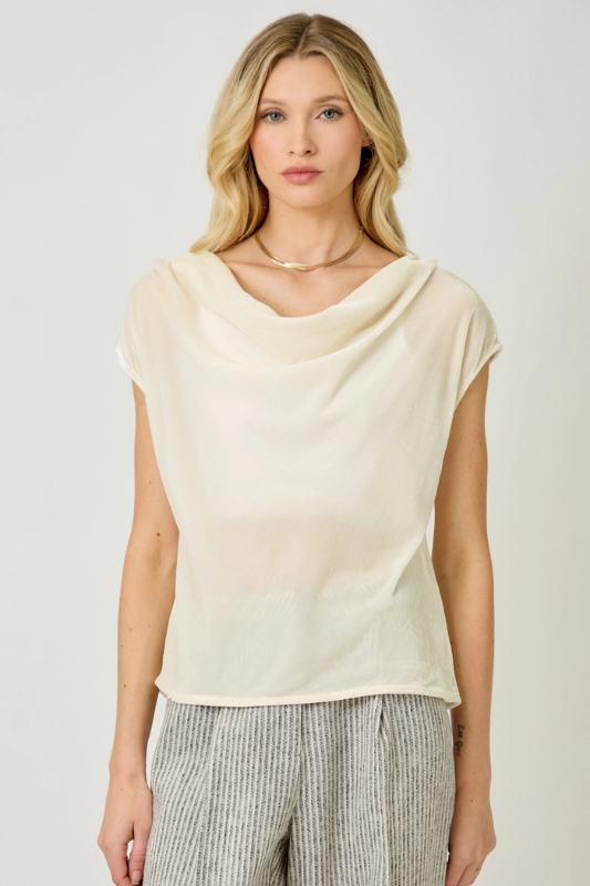 Vera Velvet Top- Pearl