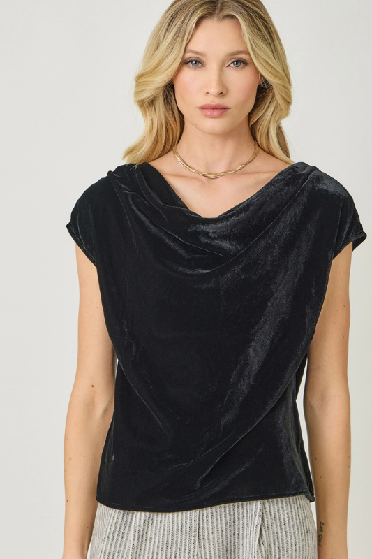 Vera Velvet Top- Black