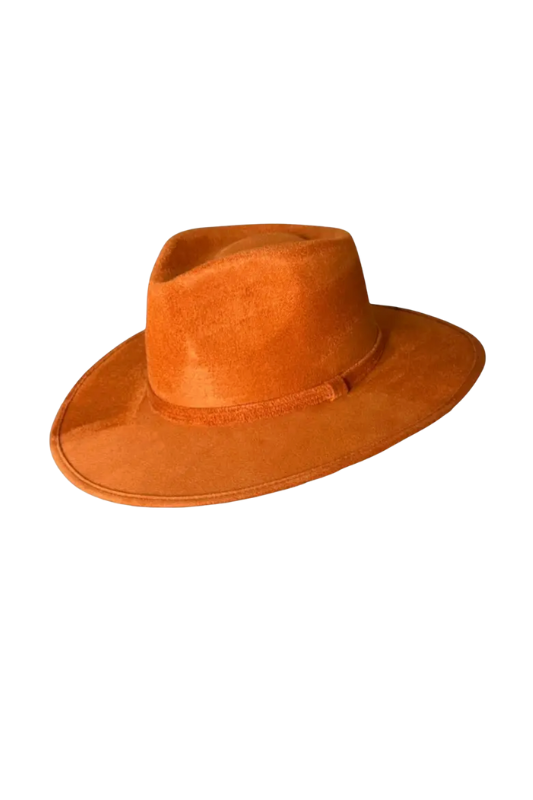 Tear Drop Vegan Suede Rancher- Rust