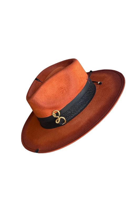 Golden Snake Vegan Suede Rancher- Rust