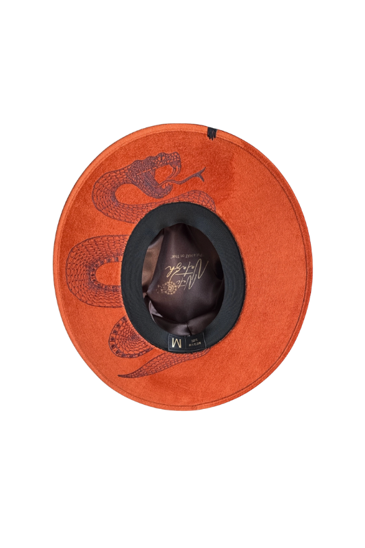 Golden Snake Vegan Suede Rancher- Rust