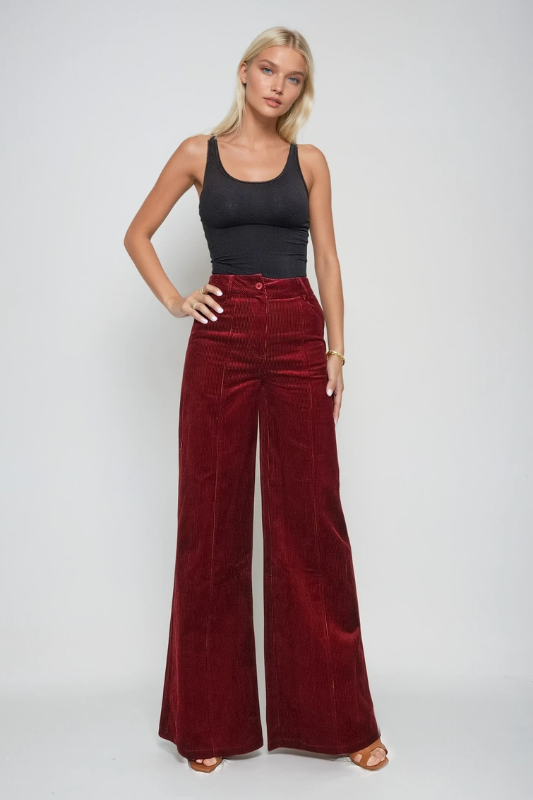 Fawn Corduroy Pant - Wine