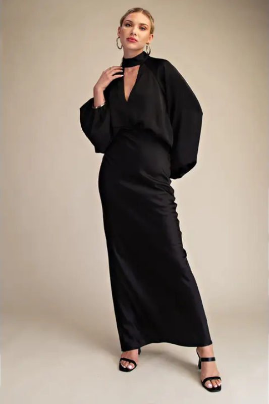 Phoebe Satin Maxi Dress
