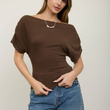 Load image into Gallery viewer, Lianna Ruched Knit Top
