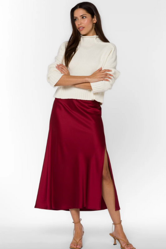 Gypsy Midi Skirt - Crimson