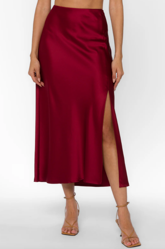 Gypsy Midi Skirt - Crimson