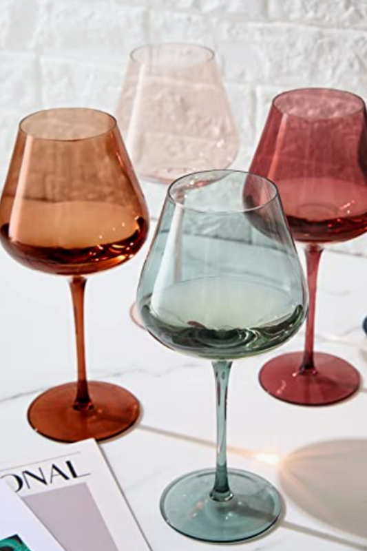 Colored Crystal Wine Glasses