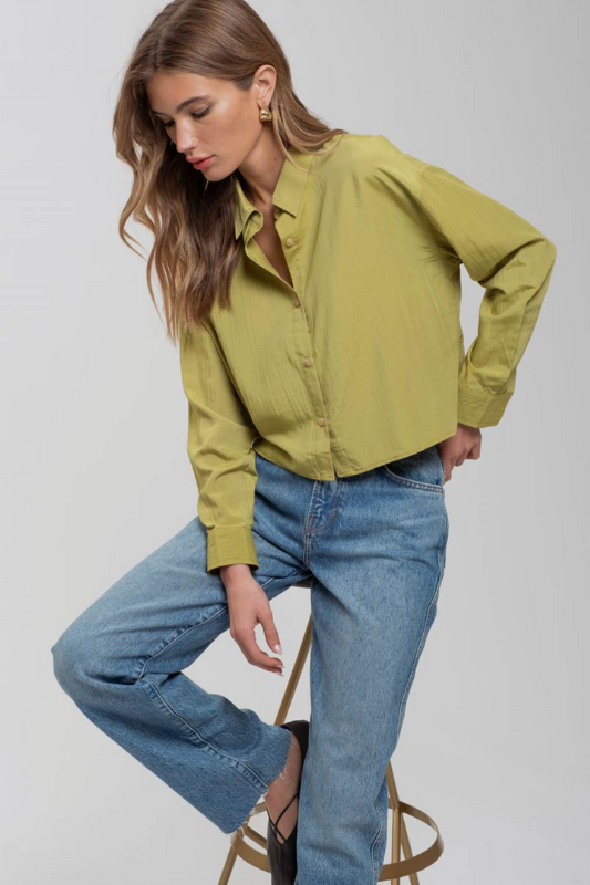 Maddie Crop Buttondown