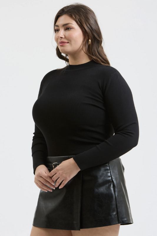 Zella Plus Mock Neck - Black