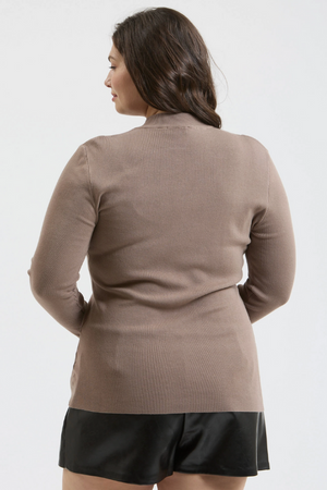 Zella Plus Mock Neck - Mocha