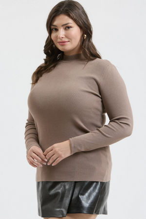 Zella Plus Mock Neck - Mocha