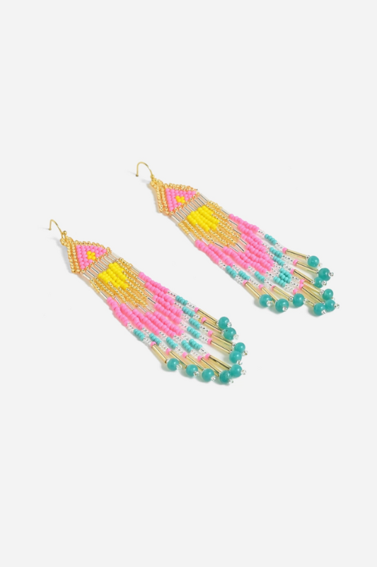 Desert Rose Beaded Earrings