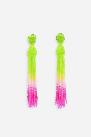 Neon Tassel Pop Earrings
