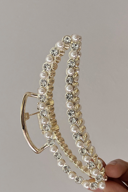 Pearl & Rhinestone Claw Clip