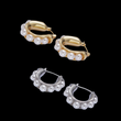 Load image into Gallery viewer, Pearl Lined Hoops
