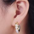 Load image into Gallery viewer, Pearl Lined Hoops
