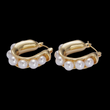 Load image into Gallery viewer, Pearl Lined Hoops
