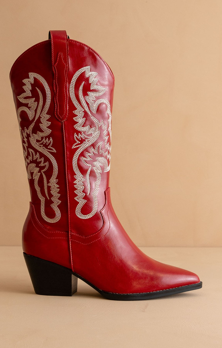 Amaya Western Boot - Cherry