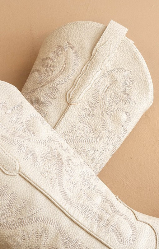 Amaya Western Boot - Ivory