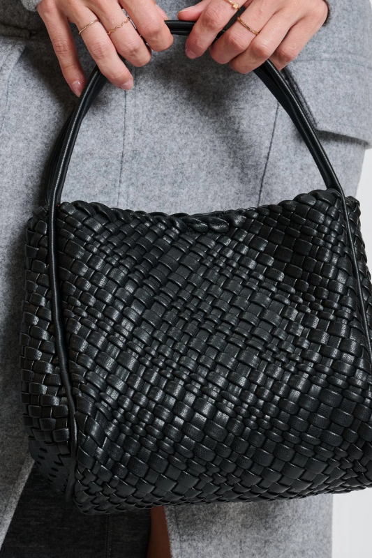 Roxy Woven Handle Bag - Black