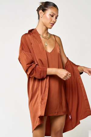 Gracie Slip Dress - Cognac