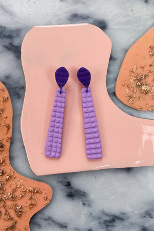 Perri Solid Earrings - Purple