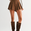 Load image into Gallery viewer, Courtney Pleated Suede Short
