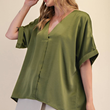 Load image into Gallery viewer, Clara Satin Blouse - Olive
